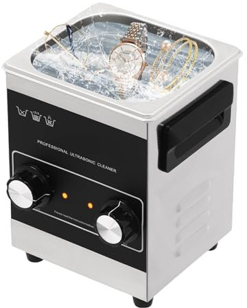 MIAOMI 2L Ultrasonic Cleaner Jewellery Cleaner, Stainless Steel Cleaner with Cleaning Basket for Jewelry, Necklace, Ring, Glass, Watch