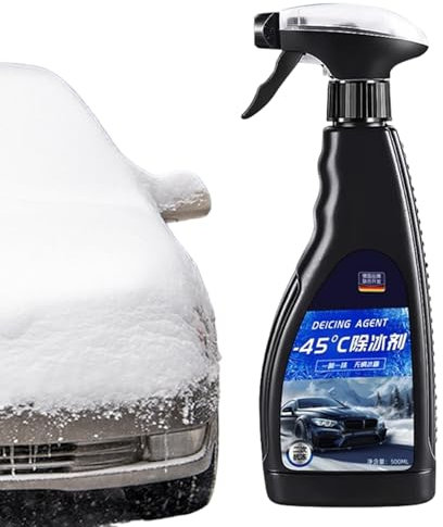 Spray descongelador de ventanas,Spray para derretir hielo en parabrisas | Removedor de hielo y escarcha de 500 ml | Líquido descongelador para derretir nieve para pestillo de cerradura de llave, rocia