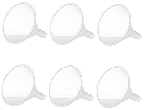 Cabilock Kit Di Imbuti Da Laboratorio in Plastica Da 6 Pezzi Imbuti in Pp Da 4 72 Pollici Trasferimento Efficiente Per Oli Essenziali