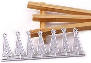 Metall-Stanzformen mit Weihnachtsbaumkante, Weihnachts-Stanzschablonen für DIY, Scrapbooking, Album, dekorative Prägepapier-Stanzformen, Kartenherstellung