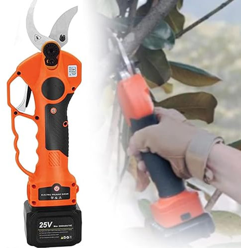 ZenSeFarin Secateur Electrique sans Fil 40mm,Sécateur Professionnel,Secateur avec 2 Batteries 4200mah,Secateur a Batterie Adaptées à L'élagage,Au Jardinage,Aux Arbres Fruitiers,WithoutExtensionRod