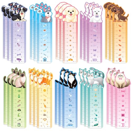 JSRQT 30 Stück Papier Lesezeichen Set Tiere Seiten Buchmarker Ästhetische Lesen Von Büchern Book Mark Paper Bookmarks for Reading Kinder Buchliebhaber Lehrer Studenten Einschulung Niedliche Steifes