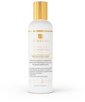 BARSONS Oud Hair Growth Conditioner | Shea Butter, Rosemary, Argan, Caffeine, Amla | All hair types inc Afro | Nourishing Treatment for dry & damaged hair, made by Doctors&Stylists | Reduces thinning