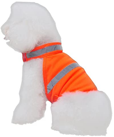GANAZONO Reflektierende Sicherheitsweste Für Hunde Hohe Sichtbarkeit Atmungsaktiv Verstellbar Für Spaziergänge Jogging Und Outdoor-aktivitäten Fluoreszierend Orange