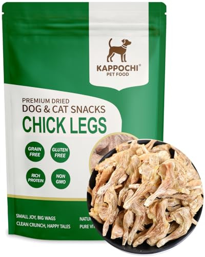 Freeze Dried Chicken Legs Treats for Dog, 1.76oz(50.0g), Small Size Chick Legs, Dogs & Cats Chew Snacks, Single Ingredient Training Treats, Natural & Raw, No Additives, Grain Free, Gluten Free