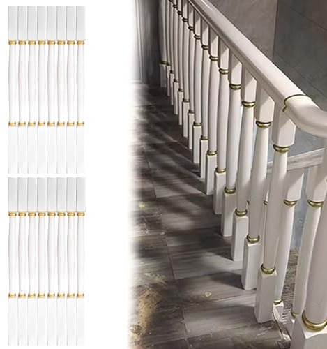Kit de barandilla de madera para escalera, balaustres modernos para escaleras, balaustres interiores para pasamanos de escalera, 4 piezas