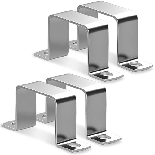 sturiz 4 Pièces Collier Serrage Carre 45x45mm En Acier Inoxydable 304 En Forme De U Colliers De Serrage Carrés Pour Portes D'entrée Fenêtres Conduites D'alimentation En Eau Et Autres Canalisations