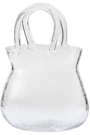 Vase en verre transparent à large goulot pour poisson, sac à main, centre de table pour l'école, le bureau, la chambre à coucher, la décoration du sac à main
