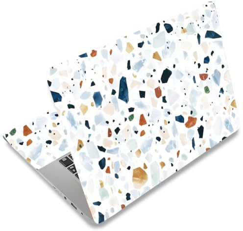 SUPERDANT Decoración Terrazzo Colorida para PC Portátil Adhesivo Protector Universal Desmontable Compatible 12 13 13.3 14 15 15.4 15.6 Pulgadas Cubierta de Vinilo Personalizada