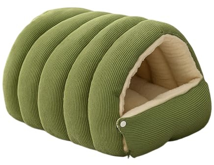 Katzenbett Haus - Gemütliches Haustierzelt-Nest für Wärme und Komfort, weiches Kissen innen mit rutschfestem Boden, Kätzchen-Höhlenbett für Katzen, Hunde, Welpen, drinnen, draußen, Wohnzimmer, Winter