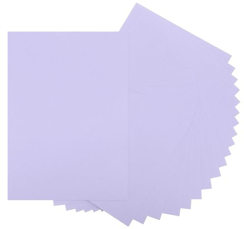 QUARKZMAN 20 Feuilles De Papier Cartonné Mauve Clair 8.5 x 11 A4 Papier Épais 250gsm/170lb Carton En Gros Pour Imprimante DIY Scrapbook Menus Cartes Invitations Et Artisanat