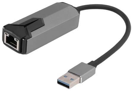 ASHATA Adaptador USB A Ethernet de 2,5 GB, Adaptador Ethernet, USB A 3.0 A RJ45, Dongle LAN de Internet para Red de Computadora, 2500 Mbps, para Computadora Portátil y de Escritorio