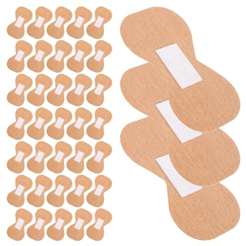 MOTHNUR Breathable Fabric Finger and Toe Bandages 50pcs, Flexible Stretch Adhesive Plasters 70x40mm Butterfly Shaped for Joint and Fingertip Wound Care, Suitable for Sensitive Skin