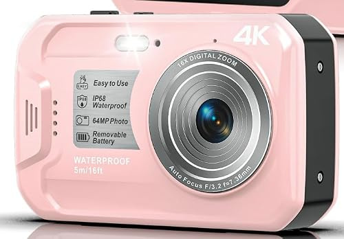 Appareil Photo Etanche Caméra sous-Marine 4K 64 MP Caméra imperméable