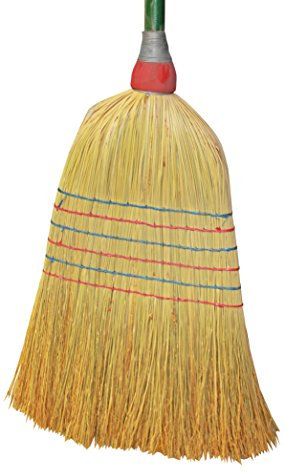 balai paille de riz laqué 6 de coutures, avec manche