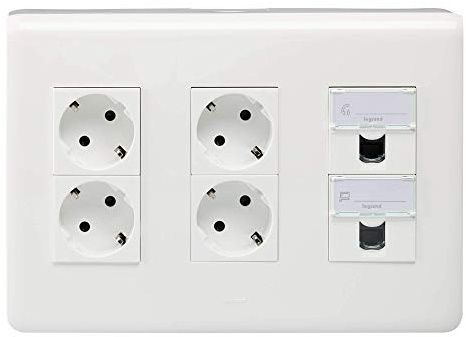 Legrand 078883Ea Prise murale multiple, blanc