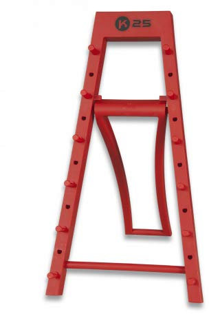 Expositor peana de PVC Rojo para cuchilleria Cuchillos y Navajas Caza, Pesca, Camping, Outdoor, Supervivencia y Bushcraft Albainox 90041 + Portabotellas de regalo