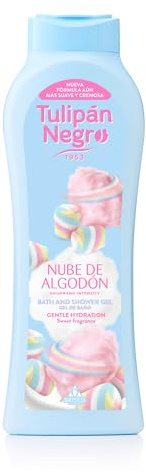 Tulipán Negro - gel de Baño Nutritivo e Hidratante Nube de Algodón 650 ml, Dulce y Deliciosa Fragancia