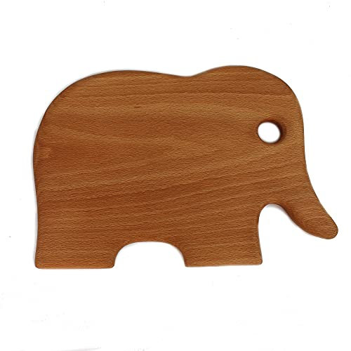 mitienda mit Liebe gemacht Planche à Petit-déjeuner en Bois avec Motif Animal éléphant, y Compris coquetier, Cadeau pour Enfants