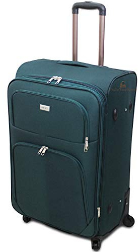 ORMI trolley bagaglio a mano da cabina piccolo medio grande extra large XXL 4 Ruote (Verde, M (55x22x38))