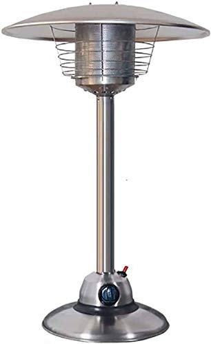 HKPLDE Chauffage De Terrasse Mini Radiateur Extérieur Acier Inoxydable Parapluie Propane Chauffage Chauffage Radiant pour Chauffe-terrasse Extérieur De Jardin-Argent