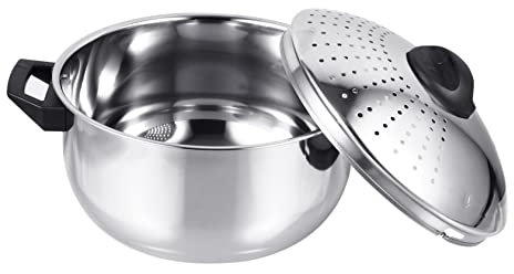 Cabilock Casserole à pâtes en Acier Inoxydable - pour Cuire des pâtes, des œufs, des pâtes, des soupes et des pâtes