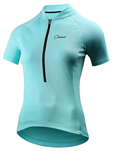 CATENA Maillot de Cyclisme à Manches Courtes pour Femmes Hauts de Vélo de Montagne Chemise de Cyclisme Short VTT de Route Vêtements de Cyclisme Respirant à Séchage Rapide Maillot pour Femmes