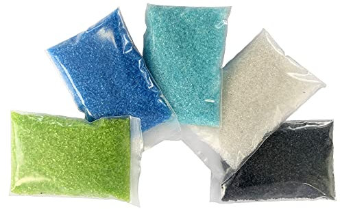 naninoa GLASGRANULAT, Glassand Set 1-2mm (Mix 4) farbig, 5 x 100g = 0,5kg.