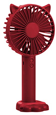 BYYLECL Ventilador de mano recargable, ventilador de refrigeración silenciosa recargable USB para interiores y exteriores, 3 engranajes ajustables con luz USB mini ventilador de escritorio