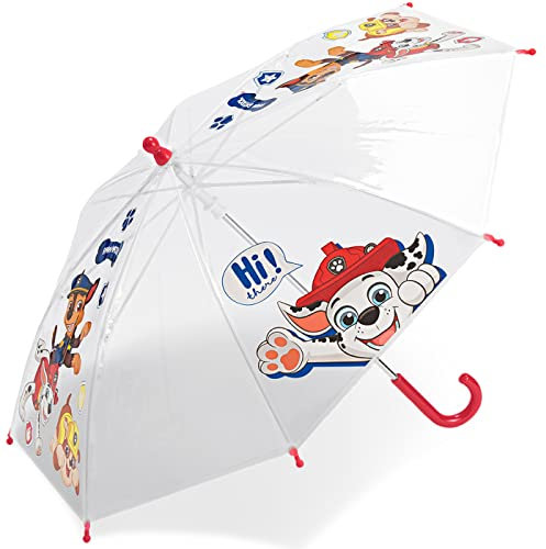 happy rain Kinder-Stockschirm transparent PawPatrol Hi there! - rot
