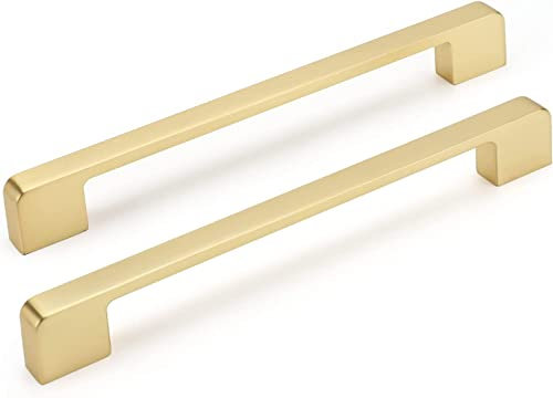 SYZOW 6 Stück Möbelgriffe Gold Möbelgriffe Schrankgriffe Türgriffe küche - Türgriff Gold Schubladengriffe Schrankgriffe Bohrlochabstand 192mm