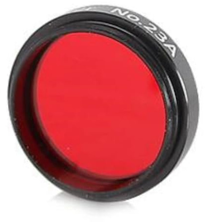 Teleskop-Zubehör-Set 2 Stück sechsfarbiger Nebelfilter 1,25 Zoll 31,7 mm Mondfilter Teleskop-Kamera (Color : Red)