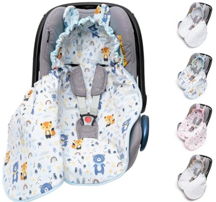 Mikos* Nid d'ange Bebe, Nid Dange Bebe, Chanceliere Bebe Cosy, Nid d'ange Bebe Cosy, Couverture Cosy Bebe, Nid Dange Cosy, Nids d'ange pour Poussettes (51) (Bleu)