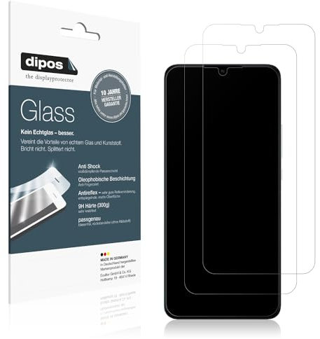 dipos I 2X Protector de Pantalla Mate Compatible con Xiaomi Redmi 13C 2023 Vidrio Flexible Cristal Proteccion 9H