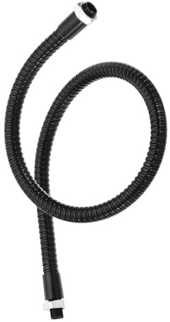 PATIKIL Tuyau à Col de Cygne de 19,7 Pouces, 1 Pièce de Tuyau Métallique Pliable à Filetage Fin M10, Bras Flexible, Extension de Tube Souple pour Lampe, Équipement de Bricolage, Noir