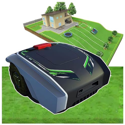 YLANMEI Robot tagliaerba per Prati Fino a 1500 m2 con Pendenza del 25%, Ultra Silenzioso, Navigazione satellitare Intelligente per Grandi Prati Che Taglia da Solo Fai da Te,A