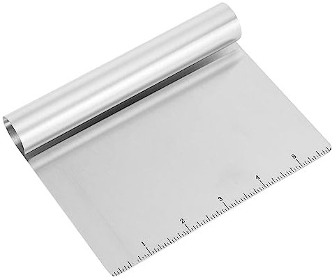 MAGICLULU Grattoir à Pâte Acier Inoxydable Avec Échelle De Mesure Coupe-pâte Polyvalent Pour Pizza Et Outils De Cuisine Et Précis