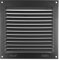 Amig - Griglia Quadrata in Alluminio con Zanzariera | Griglie di Ventilazione per Uscita d'Aria | Ideale per Soffitto di Cucina e Bagno | Dimensioni 150 x 150 mm | Colore Nero