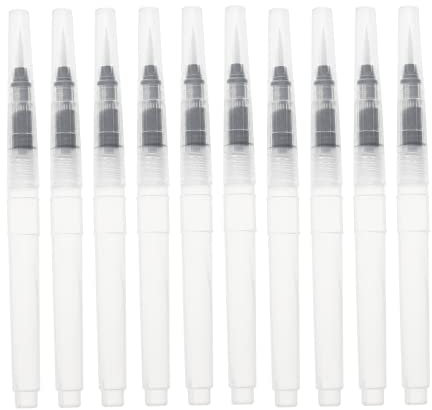 IWOWHERO 10 Stück Aquarellpinselstifte Malpinsel Pinselstift Malstifte Wasserpinselstift für Jungen und Mädchen Künstler