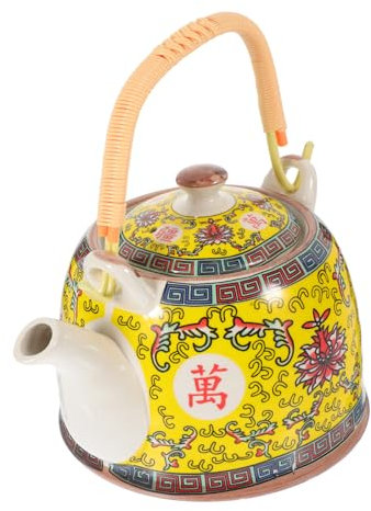 IMIKEYA Teiera Retra Teiera Antica Teiera Stufa Caldaia Ad Acqua Per Stufa Teiera Con Manico Bollitore Di Acqua Bollitore Di Acqua Bollente Teiera Per Infusore Teiera In Porcellana Teiera Fischio