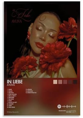 LKKHPEP Poster für Ayliva-Album-In Liebe-Poster, Leinwand, Wandkunst, dekoratives Wohnkultur, Gemälde für Wohnzimmer, Schlafzimmer, 30 x 45 cm, ungerahmter Stil