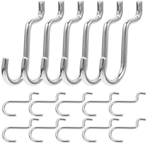 VALICLUD Lot De 20 Crochets Métalliques Pour Panneau Perforé De Garage Et Atelier Supports Utilitaires En Métal Pour Rangement Outils Organisation Murale Facile À Installer