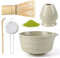 5 Pièces Matcha Kit, Ensemble à Matcha, Kit à Matcha, Avec Cuillere Matcha, Bol Matcha Bec Verseur, Fouet a Matcha, Support de Fouet à Matcha, Tamis à Matcha, pour La Cérémonie Du Thé Matcha (B)