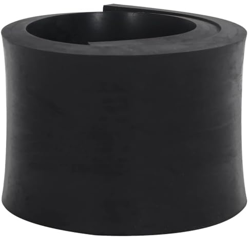 AJJHUUKI Bordure en caoutchouc pour chasse-neige pour pelouse et jardin Noir 120 x 15 x 2 cm