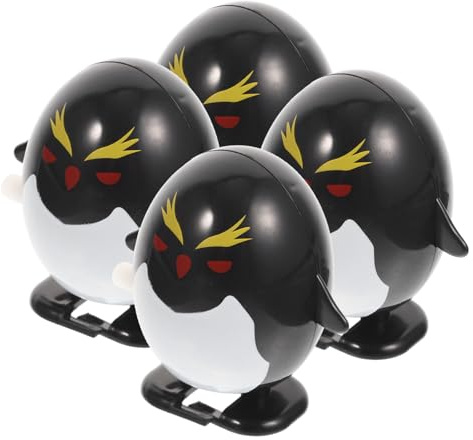 Gatuida 4 Stück Teiliges Aufziehbares Pinguin Lustige Tierform Wind Up Toys ohne Batterie Sicher für Mechanisches und Hüpft für Kinderzimmer und Partyspaß