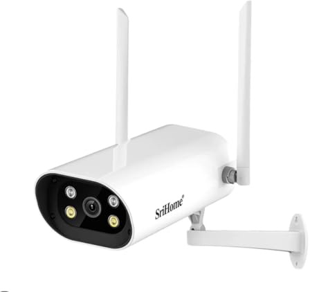 Il Detective Telecamera IP WiFi Esterno 2K, Srihome Visione Notturna a Colori, Audio Bidirezionale, LED Infrarossi, Impermeabile