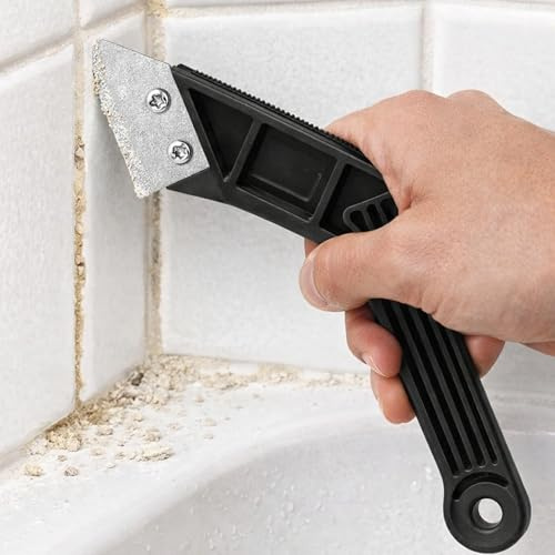Dunnet Tools Grout Rake Remover | Heavy Duty Removal Tool for Floor & Wall Tiles, Professional Tile Cleaning Brush | Saw Angled Grout Scraping Rake Tool for Bathroom, Shower & Patio Regrouting