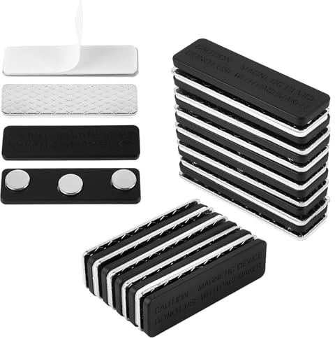 TopHomer 12 Pairs Magnetic Blackout Curtain Clips, Heavy Duty Adhesive Magnetic Closure for Blinds, Window Blackout Accessory with Strong Magnets