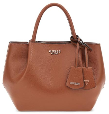 GUESS Handtasche Schultertasche Amorette Girlfriend Satchel Cognac braun