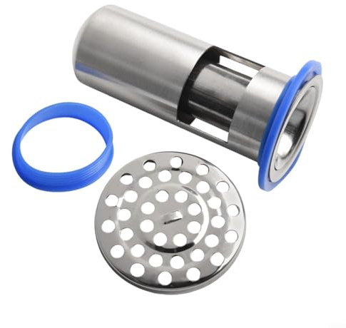 Noyau d'évacuation de sol de salle de bain en acier inoxydable 304 scellé avec joint en silicone pour éviter les insectes (DN75 longue section)